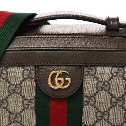 Gucci GG Supreme Monogram Web Small Ophidia Top Handle Shoulder Bag Brown 8 of 11