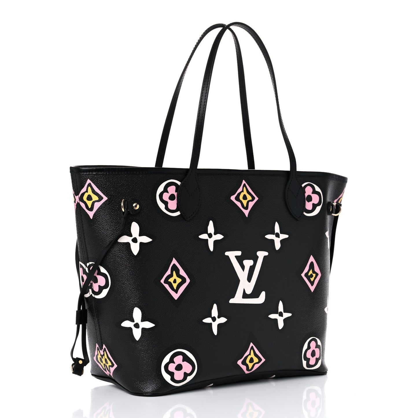 Monogram Giant Wild At Heart Neverfull MM Black