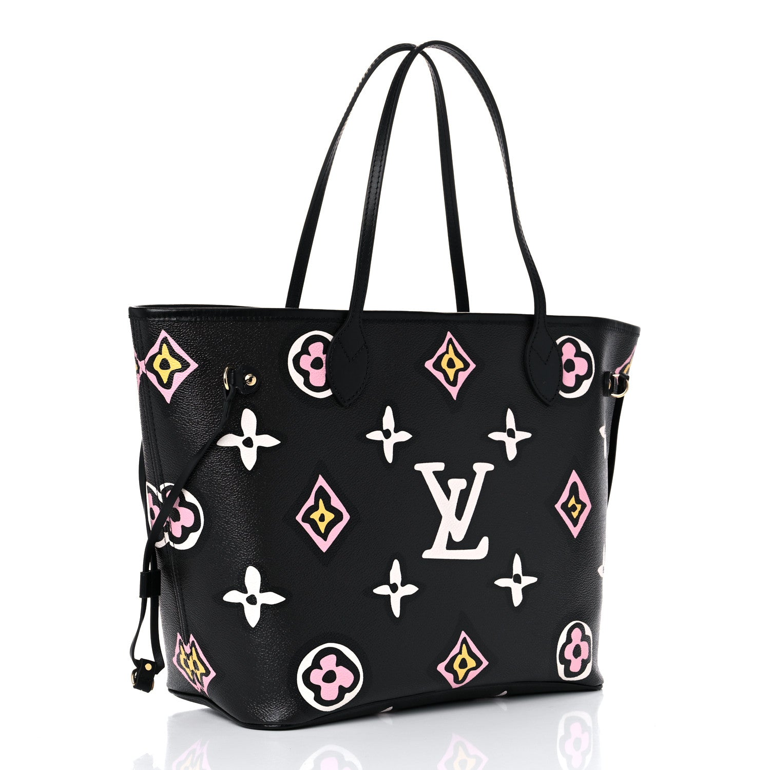 Louis Vuitton Monogram Giant Wild At Heart Neverfull MM Black 3 of 8