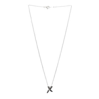 Tiffany Sterling Silver Paloma Picasso Graffiti X Pendant Necklace 2 of 6