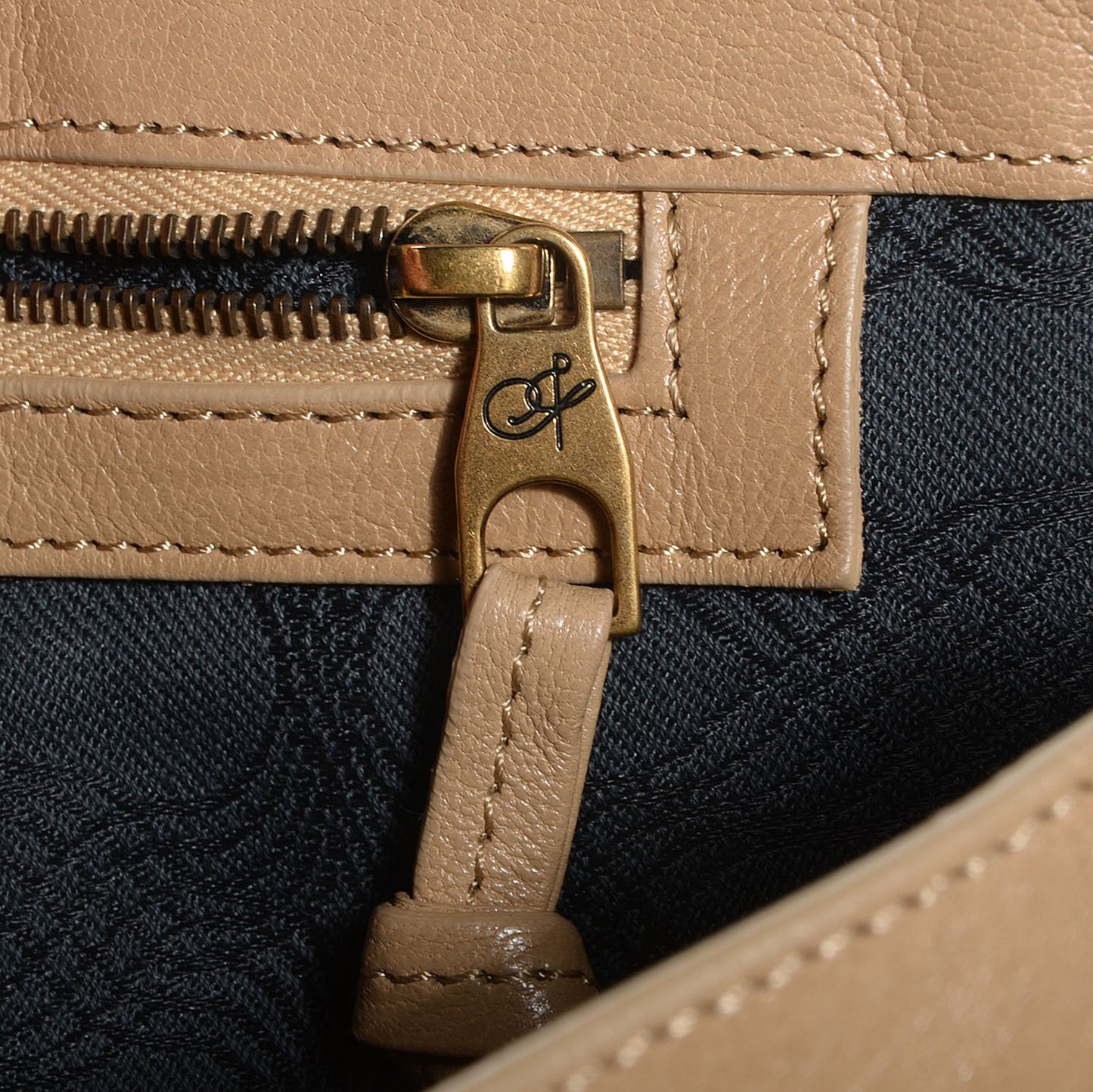 Lambskin PS1 Large Satchel Stone