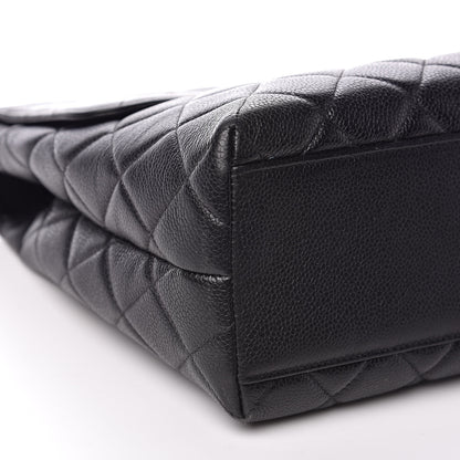 Chanel Caviar Quilted Jumbo Kelly Flap Black 8 of 13