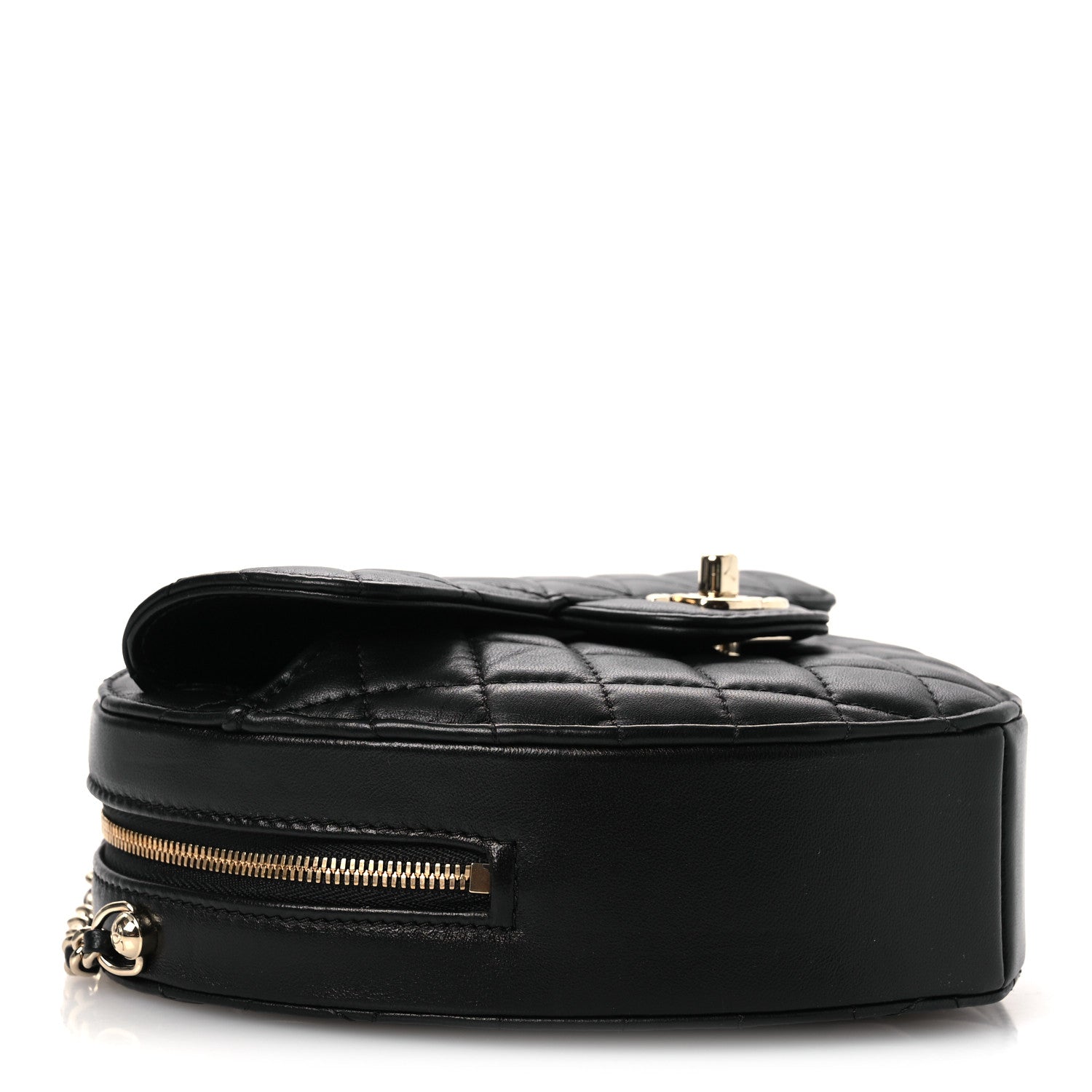 Chanel Lambskin Quilted Large CC In Love Heart Bag Black 4 of 11