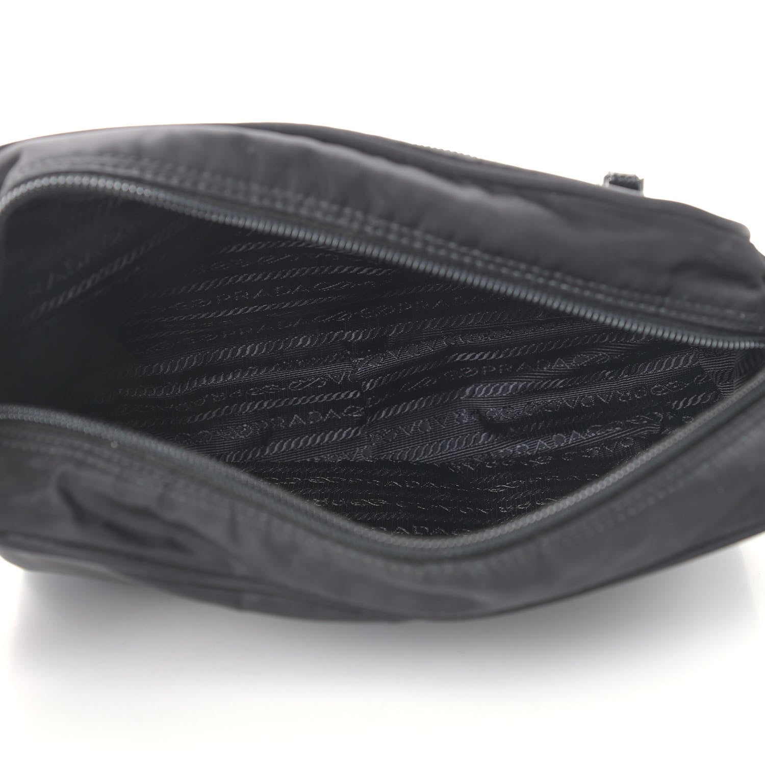 Prada Nylon Tessuto Messenger Bag Black 5 of 11