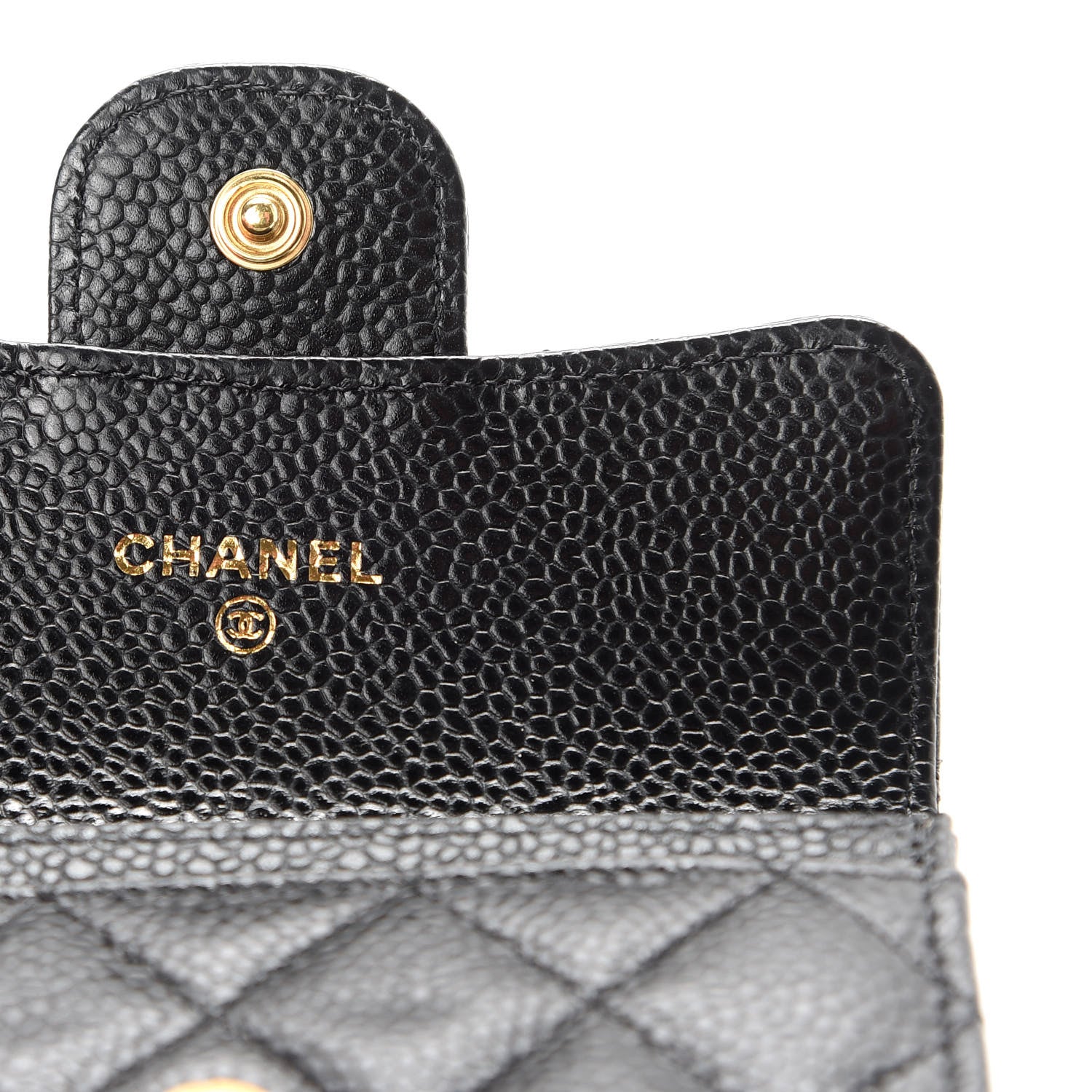 Chanel Caviar Quilted Flap Card Holder Wallet Black 6 of 9