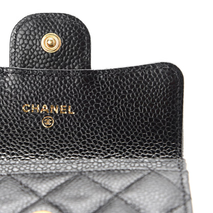 Chanel Caviar Quilted Flap Card Holder Wallet Black 6 of 9