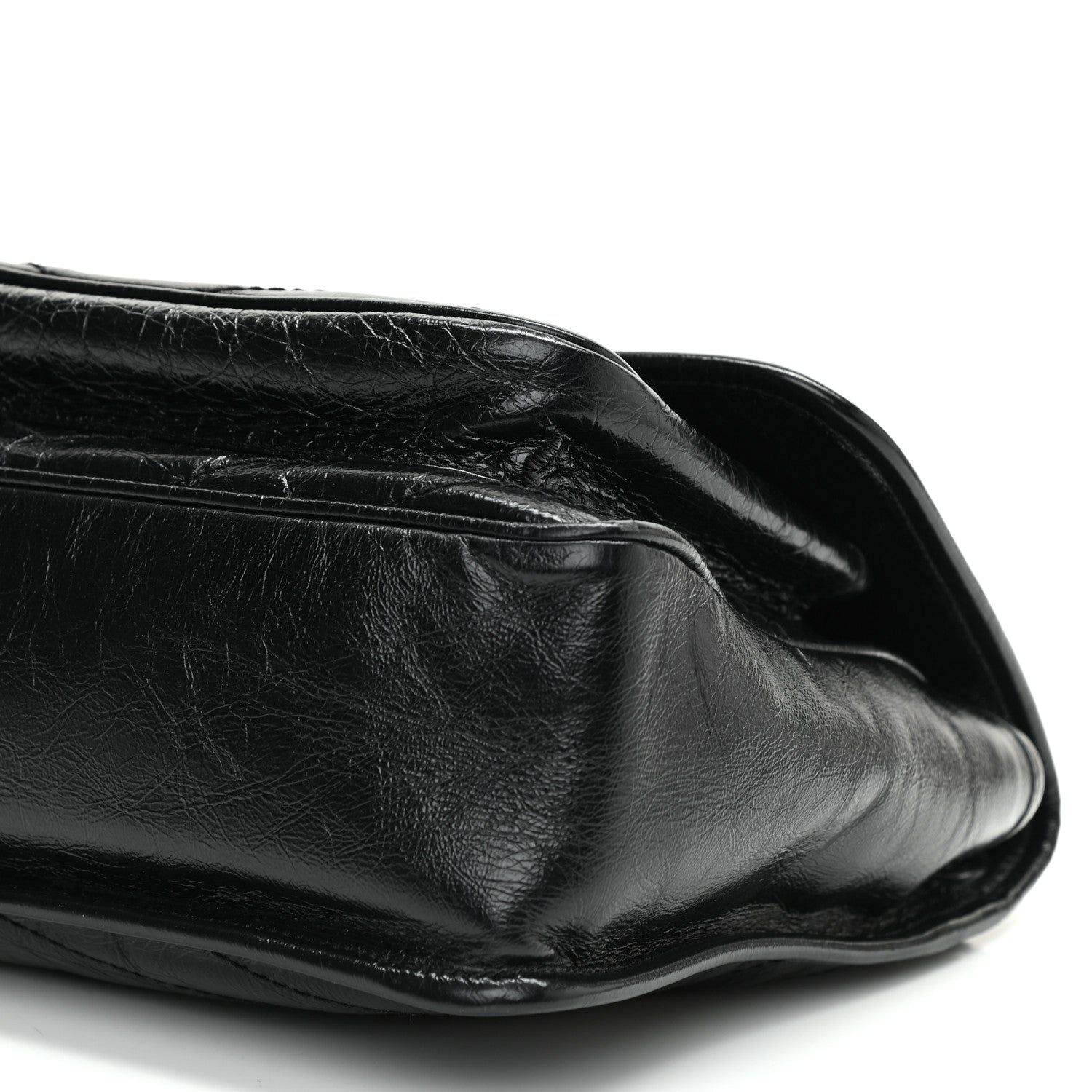Saint Laurent Crinkled Calfskin Matelasse Monogram Medium Niki Chain Satchel Black 9 of 9