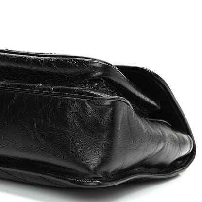 Saint Laurent Crinkled Calfskin Matelasse Monogram Medium Niki Chain Satchel Black 9 of 9