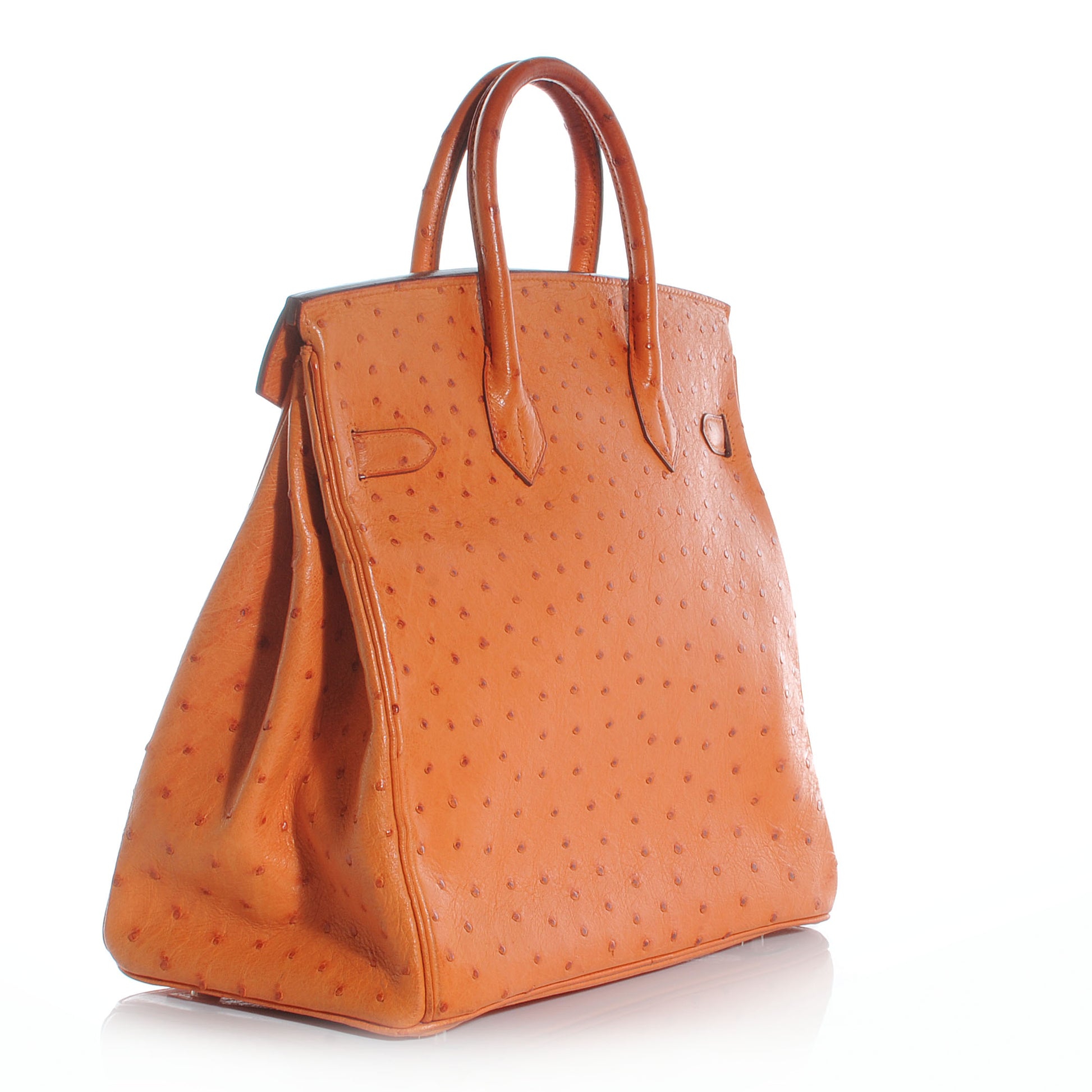 Hermes Ostrich HAC Birkin 32 Orange 3 of 10