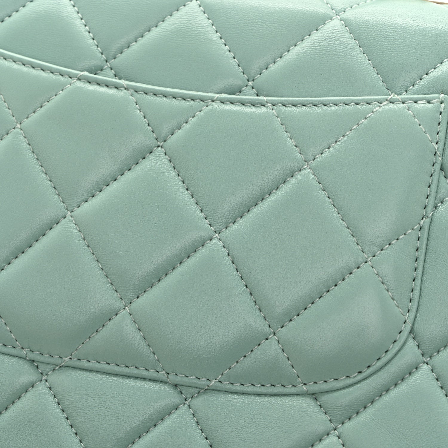 Chanel Lambskin Quilted Small Trendy CC Flap Dual Handle Bag Turquoise 14 of 15