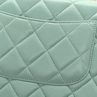 Chanel Lambskin Quilted Small Trendy CC Flap Dual Handle Bag Turquoise 14 of 15