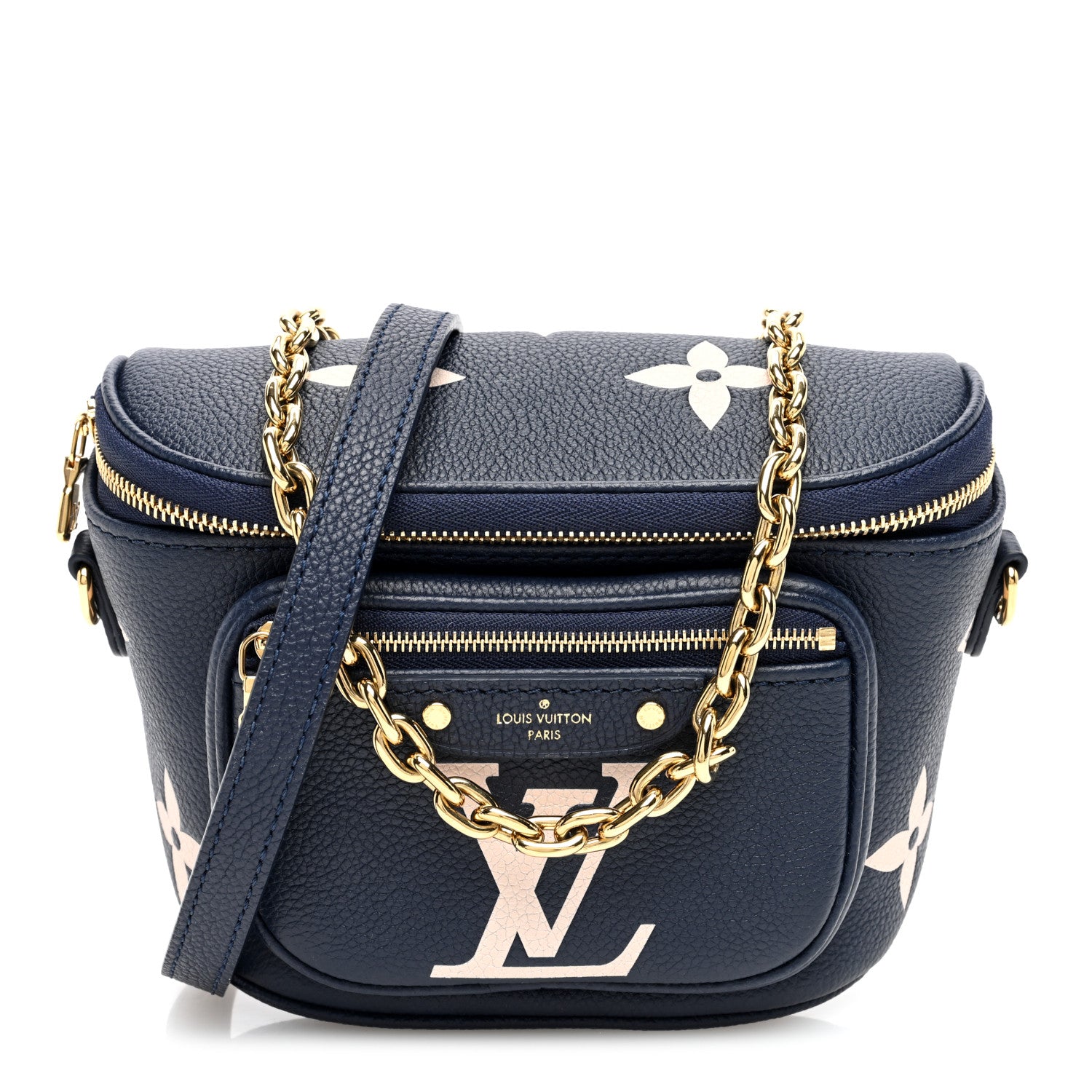 Louis Vuitton Empreinte Monogram Giant Mini By The Pool Bumbag Blue Beige 1 of 10