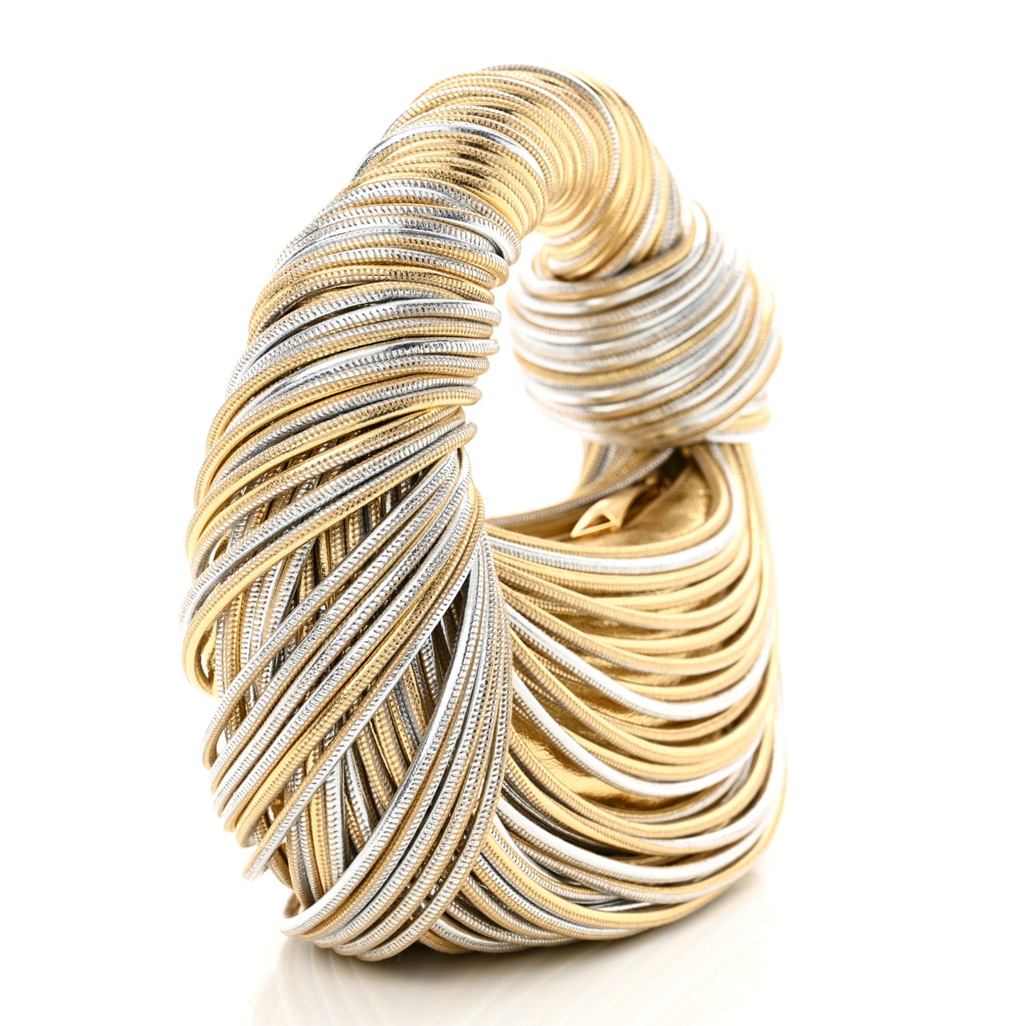 Tubular Laminated Lambskin Mini Jodie Gold Silver