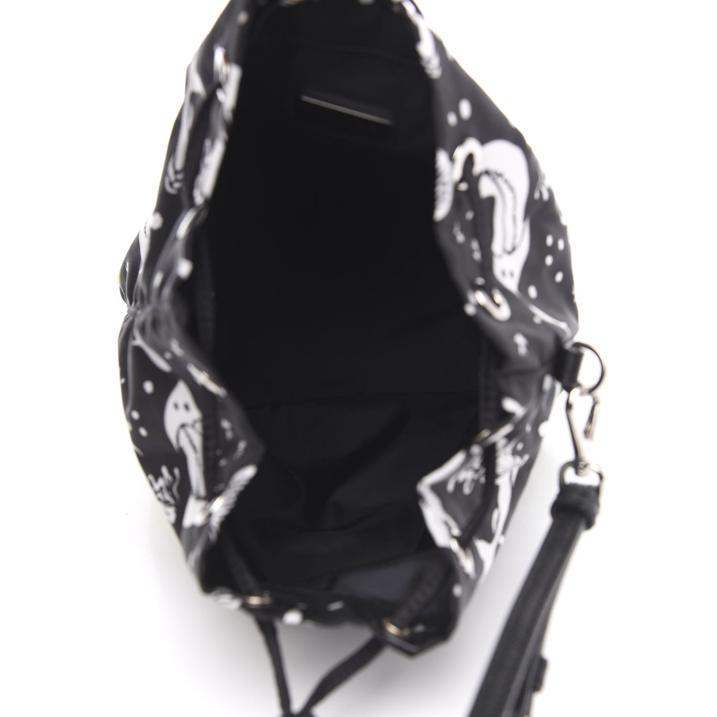 Saffiano Tessuto Nylon Sirene Bucket Wristlet Mango