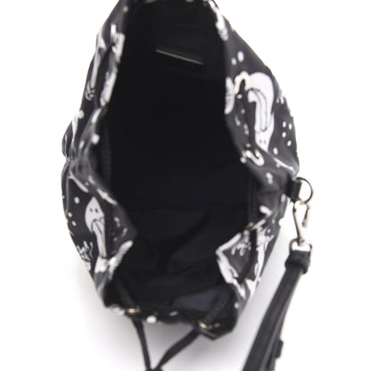 Prada Saffiano Tessuto Nylon Sirene Bucket Wristlet Mango 5 of 9