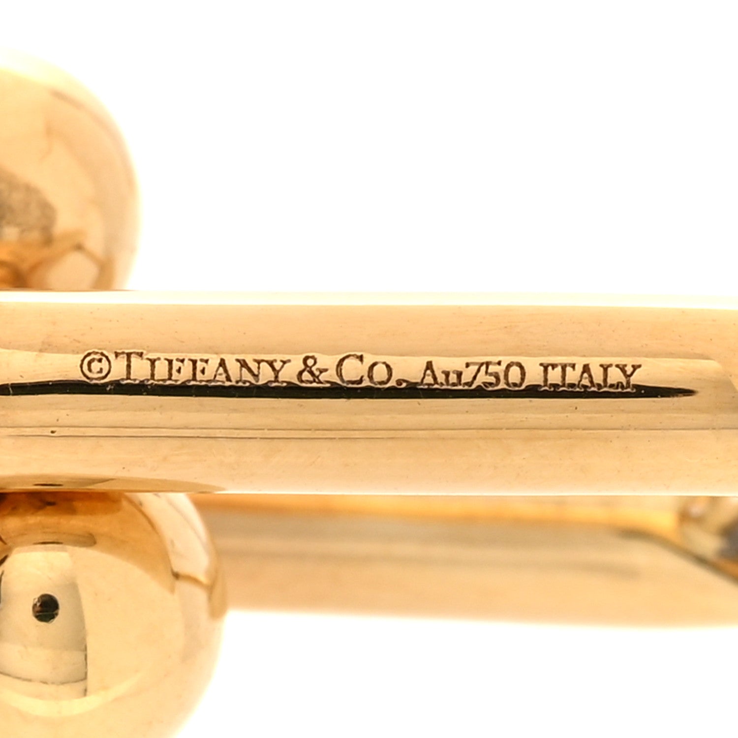 Tiffany 18K Yellow Gold Large HardWear Link Earrings 4 of 4