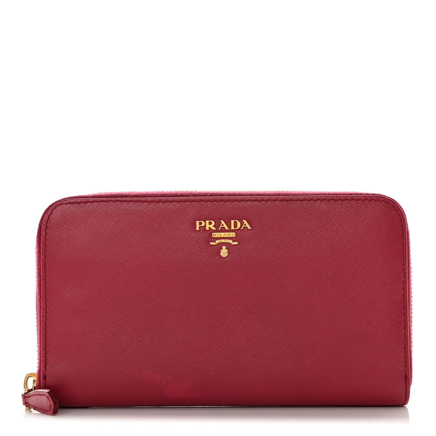 Saffiano Metal Zip Around Wallet Peonia