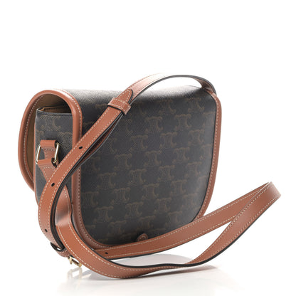 Celine Triomphe Canvas Medium Folco Bag Tan 2 of 4