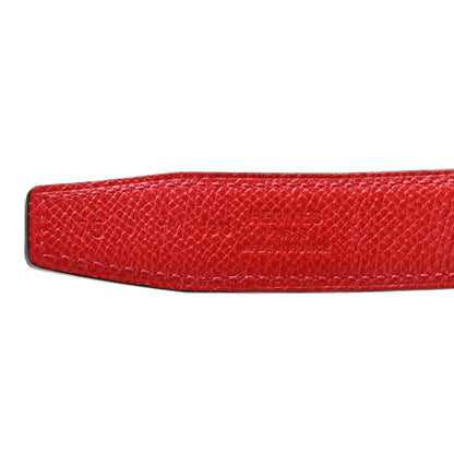 Hermes Epsom Swift 24mm Belt Strap 75 Black Rouge Casaque 4 of 6