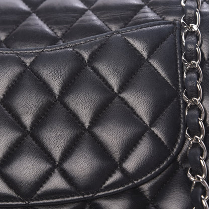 Chanel Lambskin Quilted Medium Double Flap Black 15 of 17