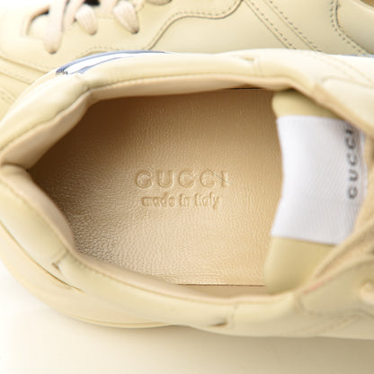 Gucci Calfskin Wave Printed Womens Rhyton Sneakers 38 Mystic Ivory 6 of 9