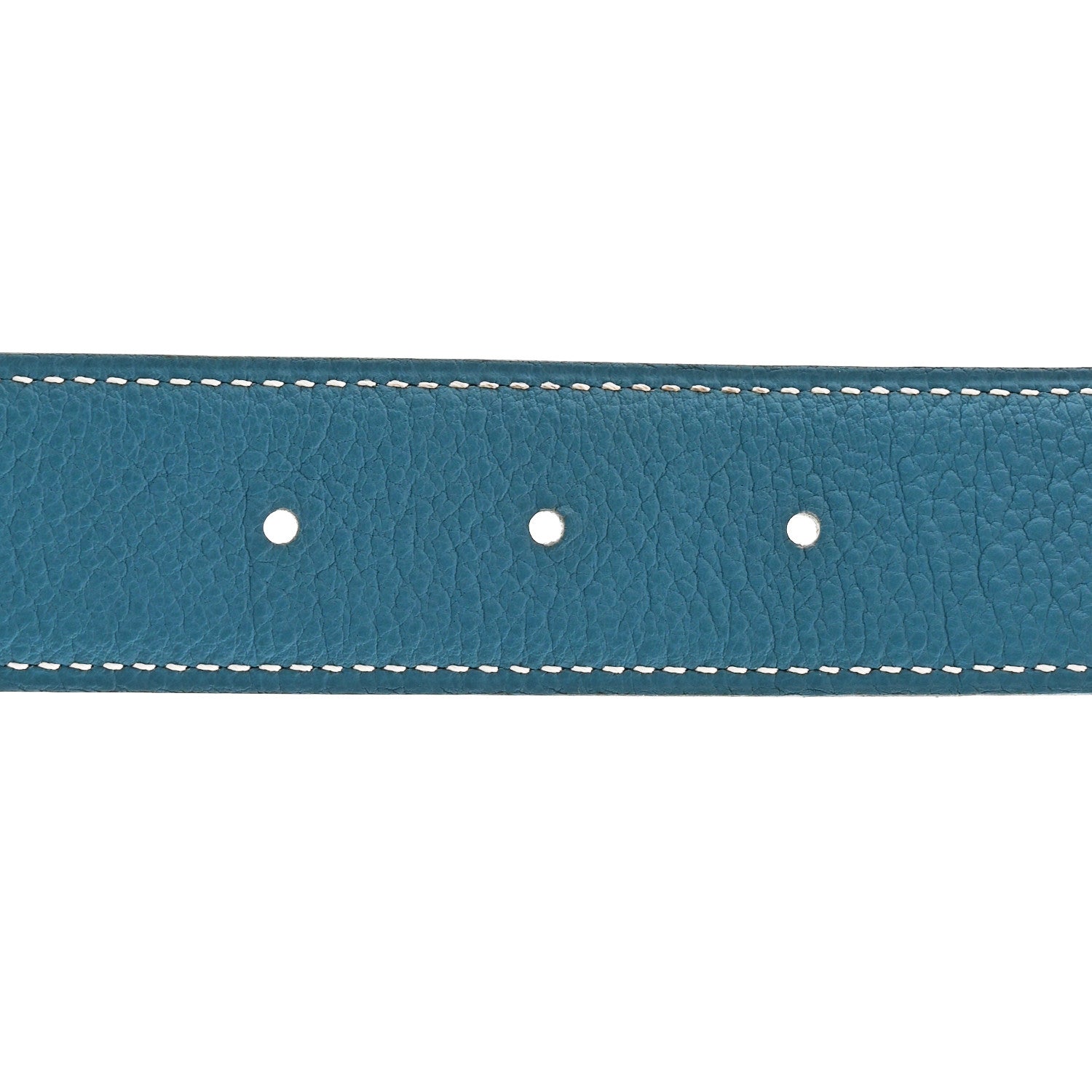 Hermes Togo Box 32mm H Belt 85 Blue Jean Black 4 of 6
