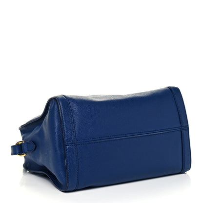 Alexander McQueen Pebbled Calfskin Small Skull Padlock Zip Around Tote Ultramarine 4 of 14