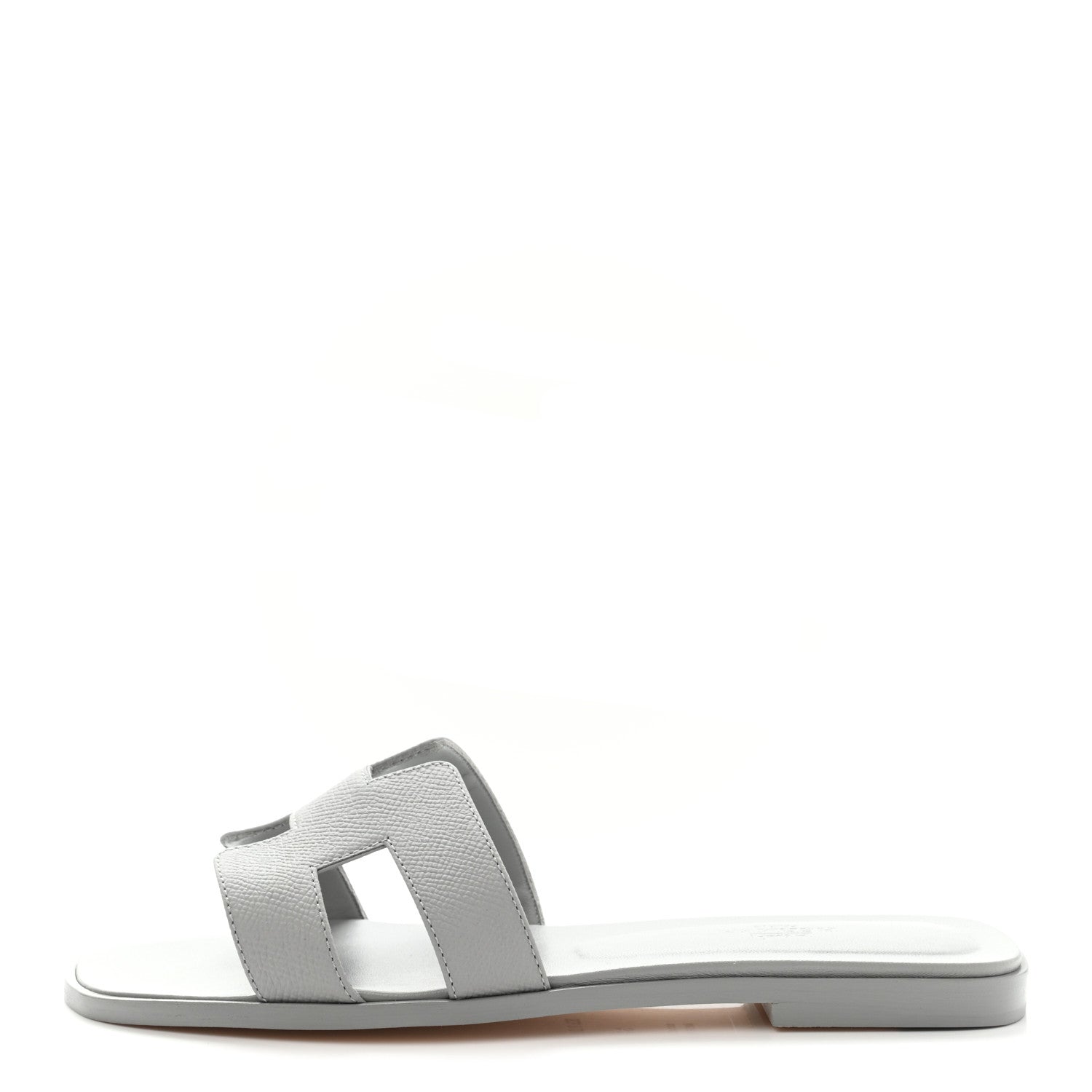 Hermes Epsom Oran Sandals 38 Bleu Glacier 1 of 8