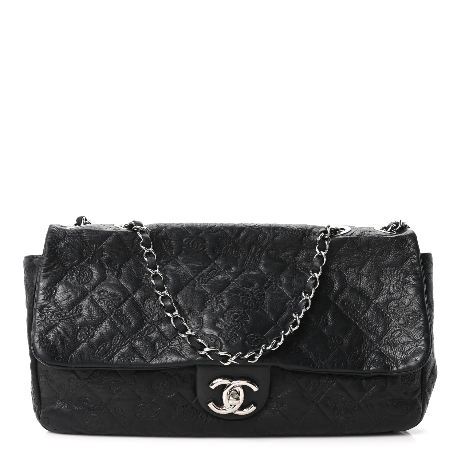 Chanel Calfskin Embossed Large Lucky Symbols Flap Black 1 of 10