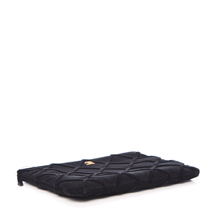 Chanel Velvet Quilted Medium Cosmetic Case Black 3 of 8