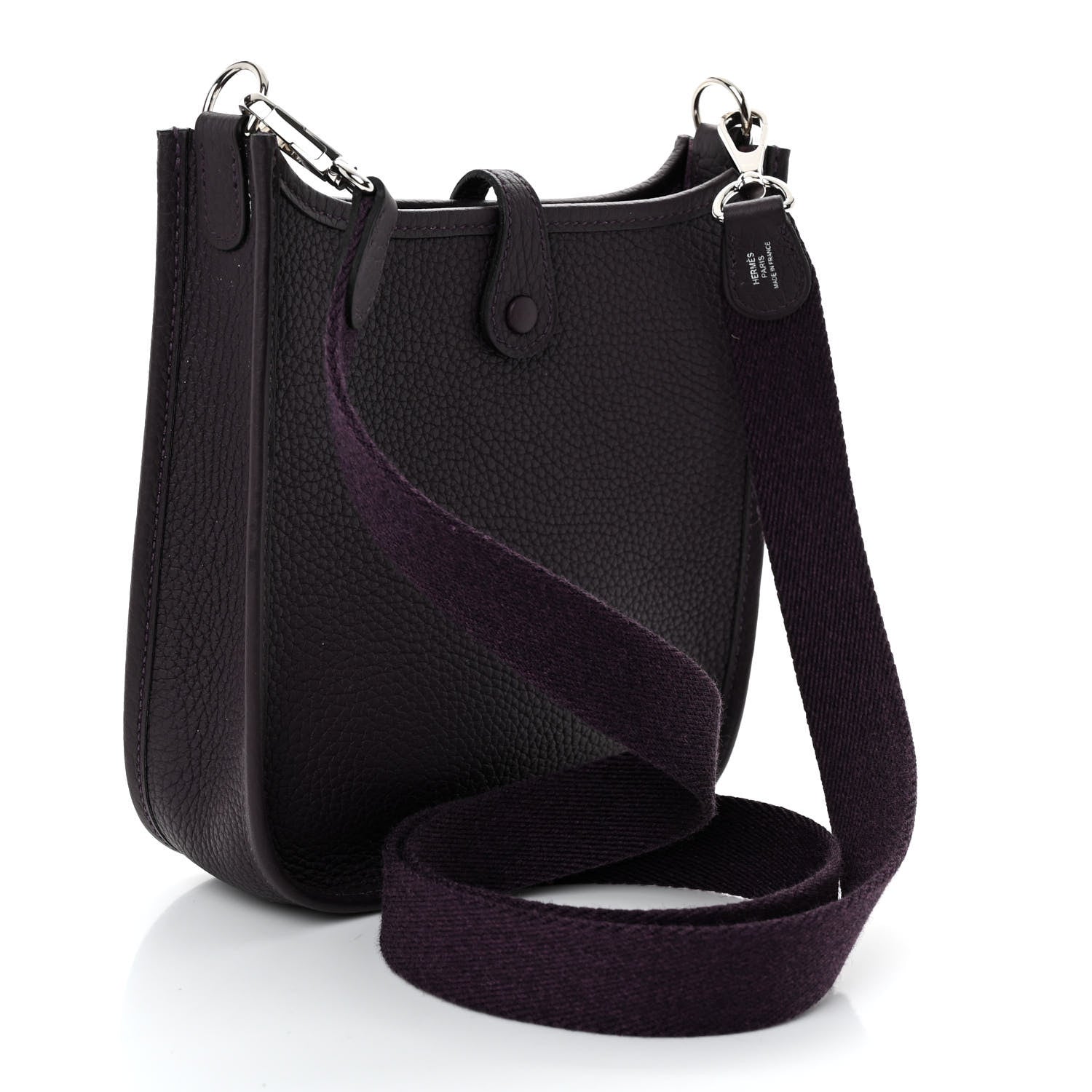 Hermes Taurillon Clemence Evelyne TPM Raisin 3 of 10