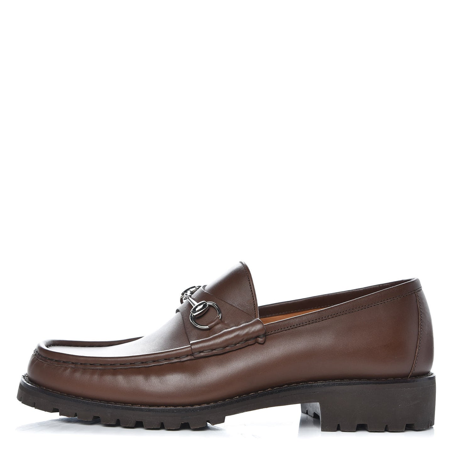 Laredo Calfskin Mens Horsebit Lug Sole Loafers 10.5 Brown