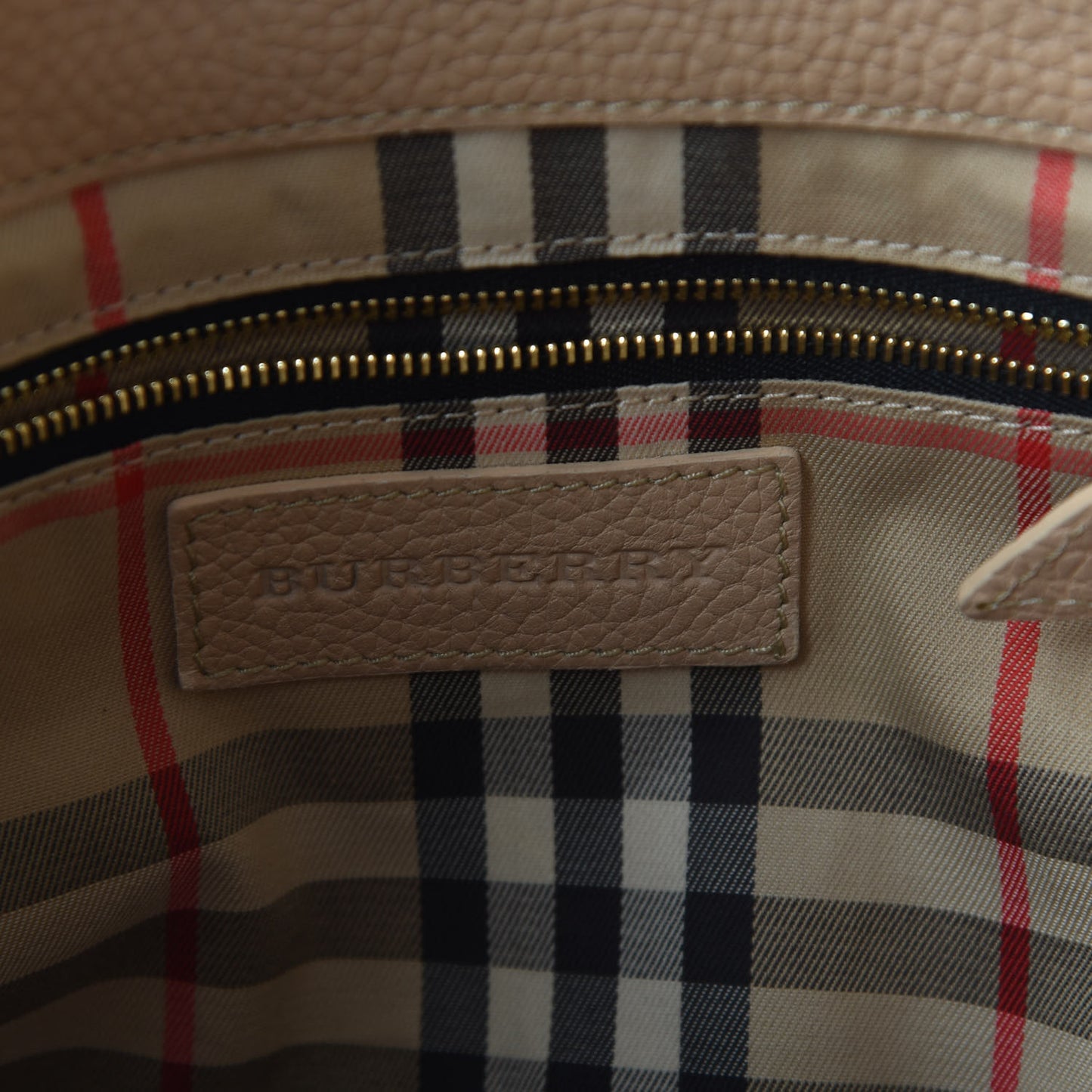 London Grainy Calfskin Medium Baynard Tote Nude