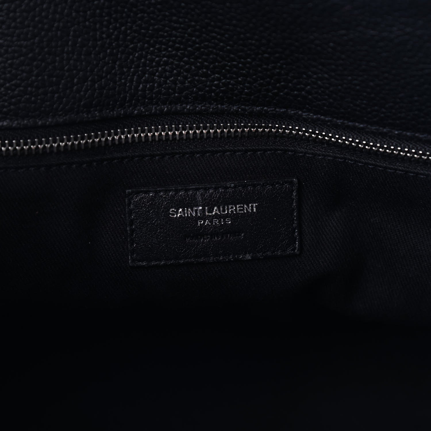Saint Laurent Grained Calfskin Small Supple Chain Sac De Jour Black 6 of 9