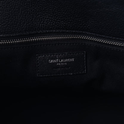 Saint Laurent Grained Calfskin Small Supple Chain Sac De Jour Black 6 of 9