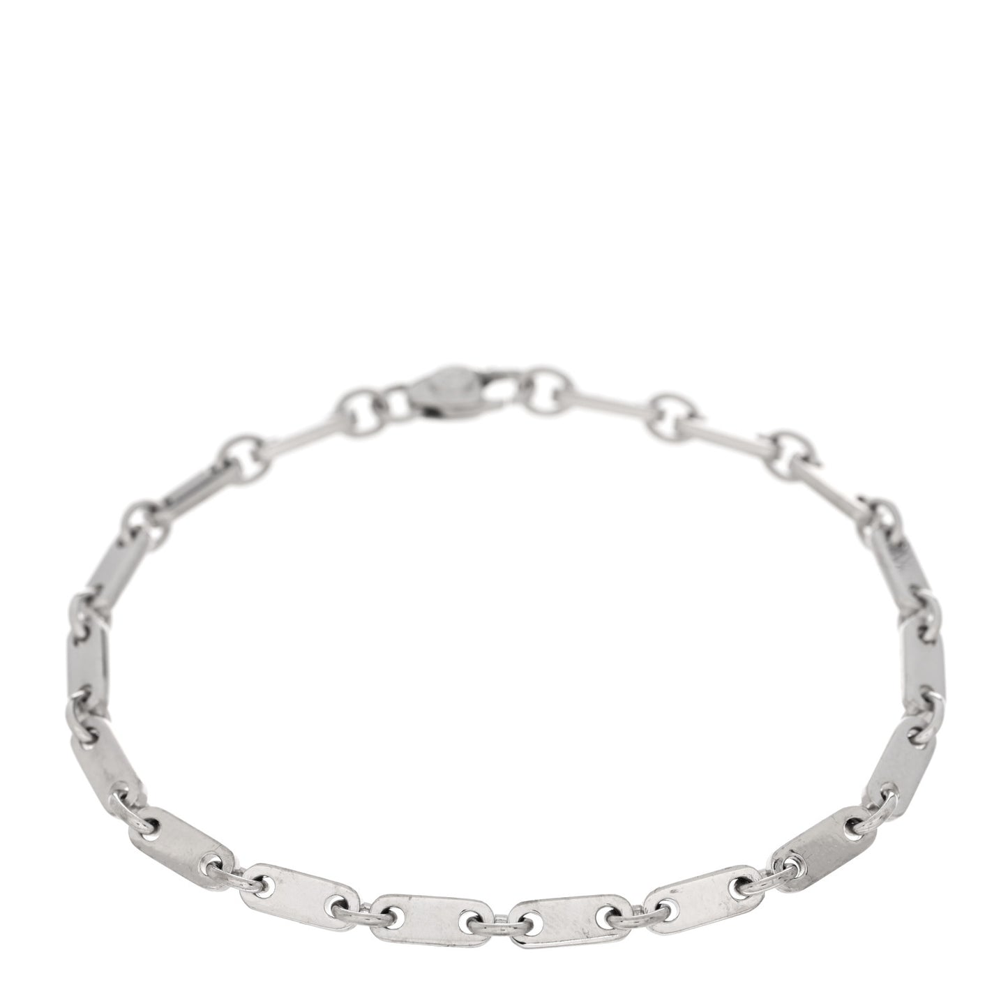 18K White Gold 3.5mm Fidelity Link Bracelet