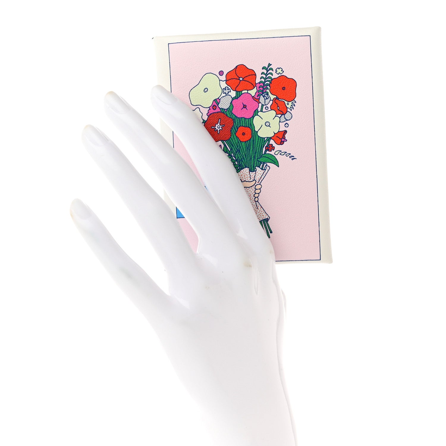Hermes Swift Bouquet Calvi Duo Card Case White Multicolor 2 of 6