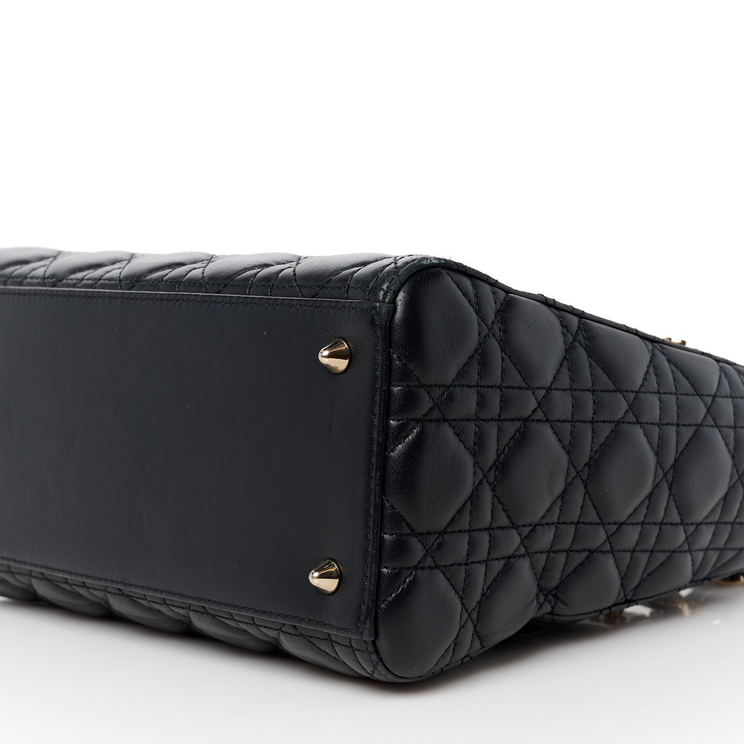Christian Dior Lambskin Cannage Medium Lady Dior Black 10 of 10