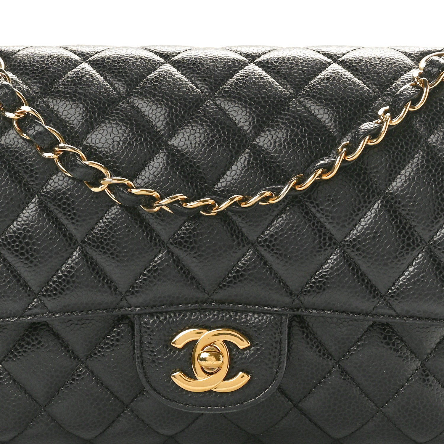 Chanel Caviar Quilted Medium Double Flap Black 8 of 11