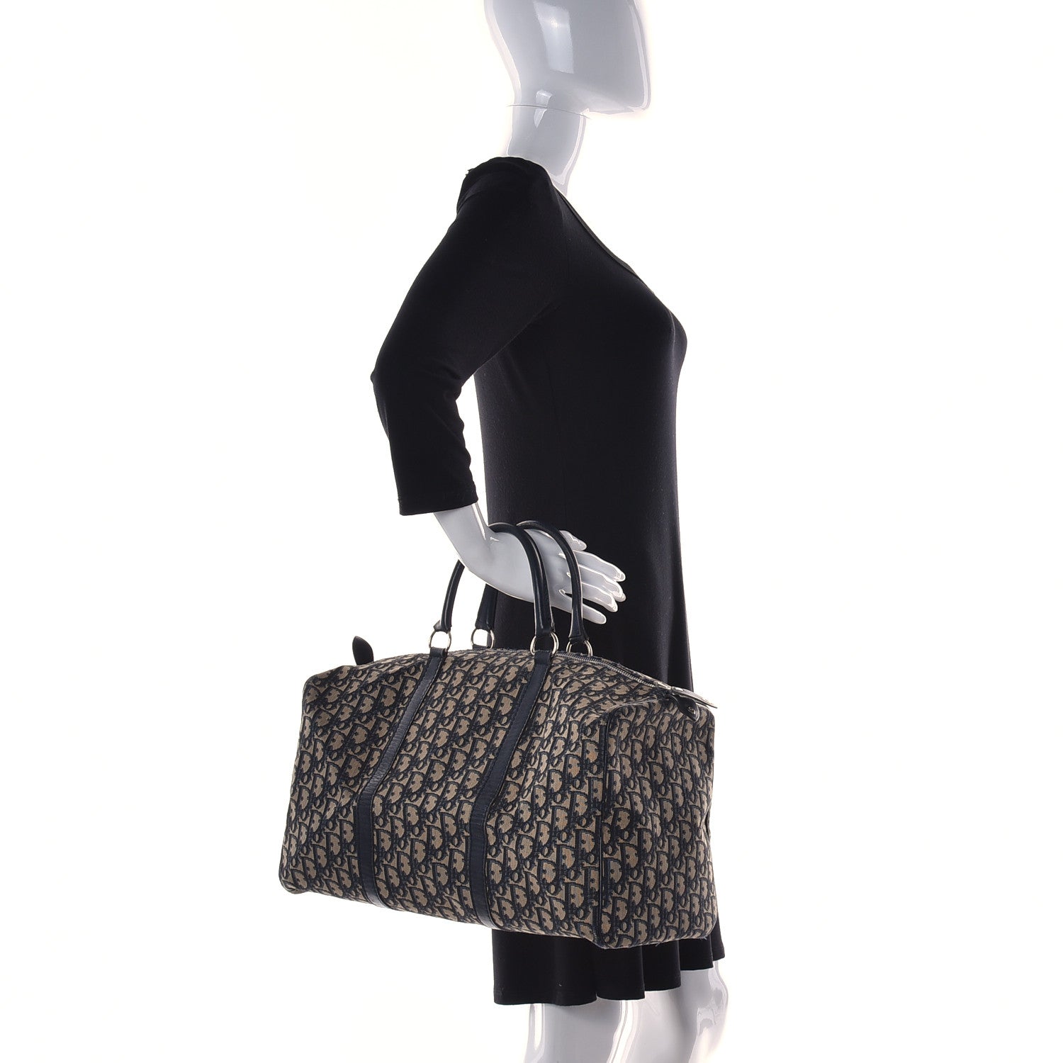 Christian Dior Monogram Duffle Black 2 of 33