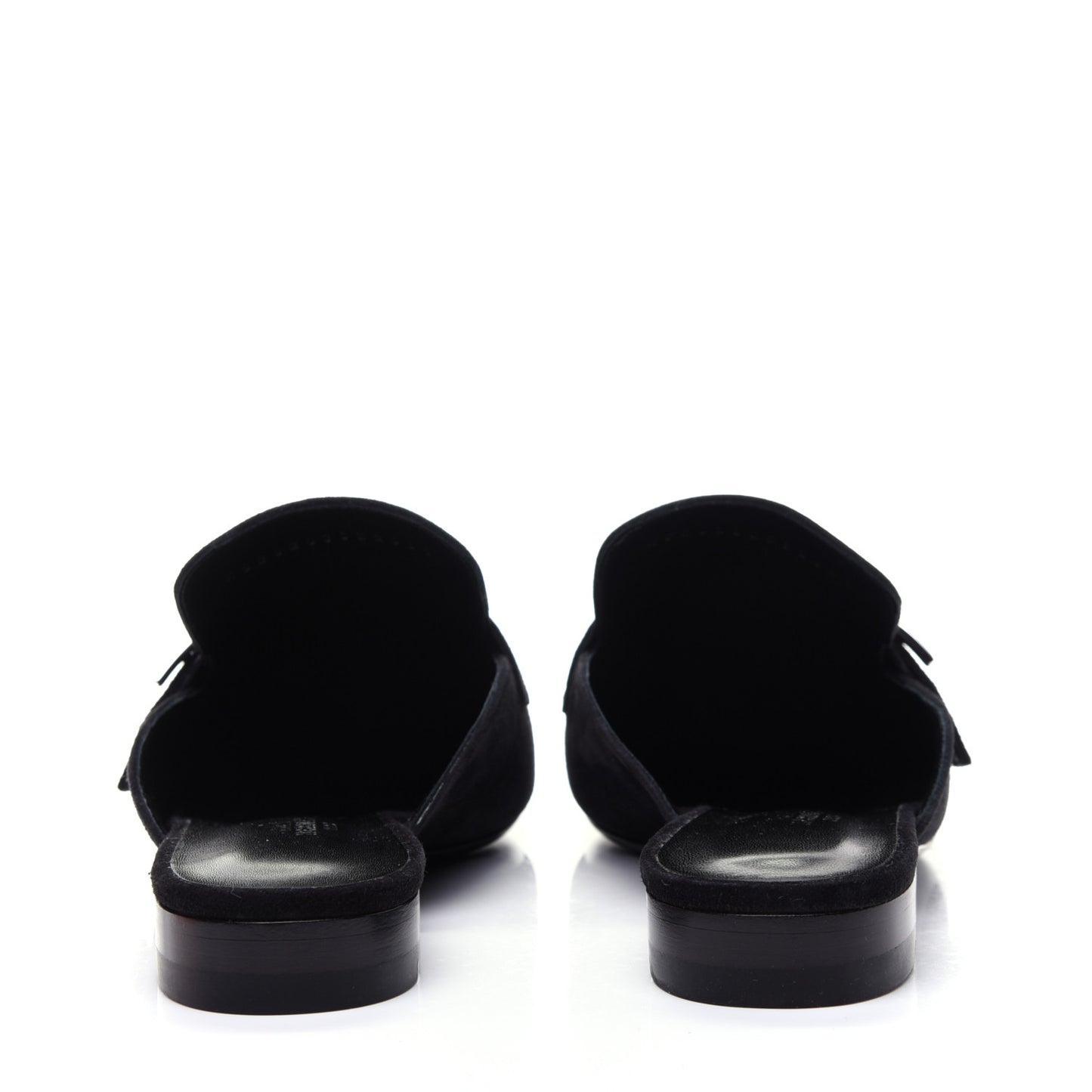Suede Goatskin Beauty Mules 39 Black