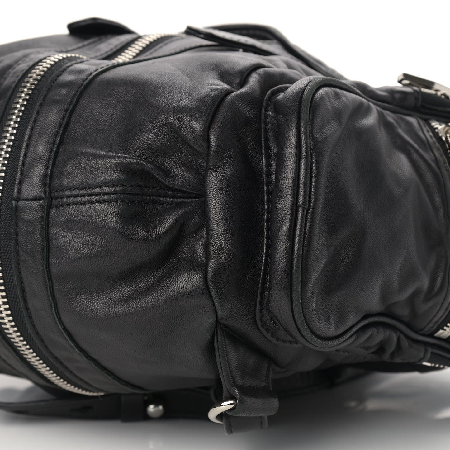 Lambskin Marti Backpack Bag Washed Black Rhodium Hardware
