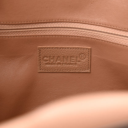 Chanel Calfskin Quilted Large Bowler Beige Black 7 of 19
