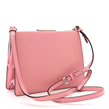 Prada Saffiano City Calf Light Frame Bag Pink 3 of 10