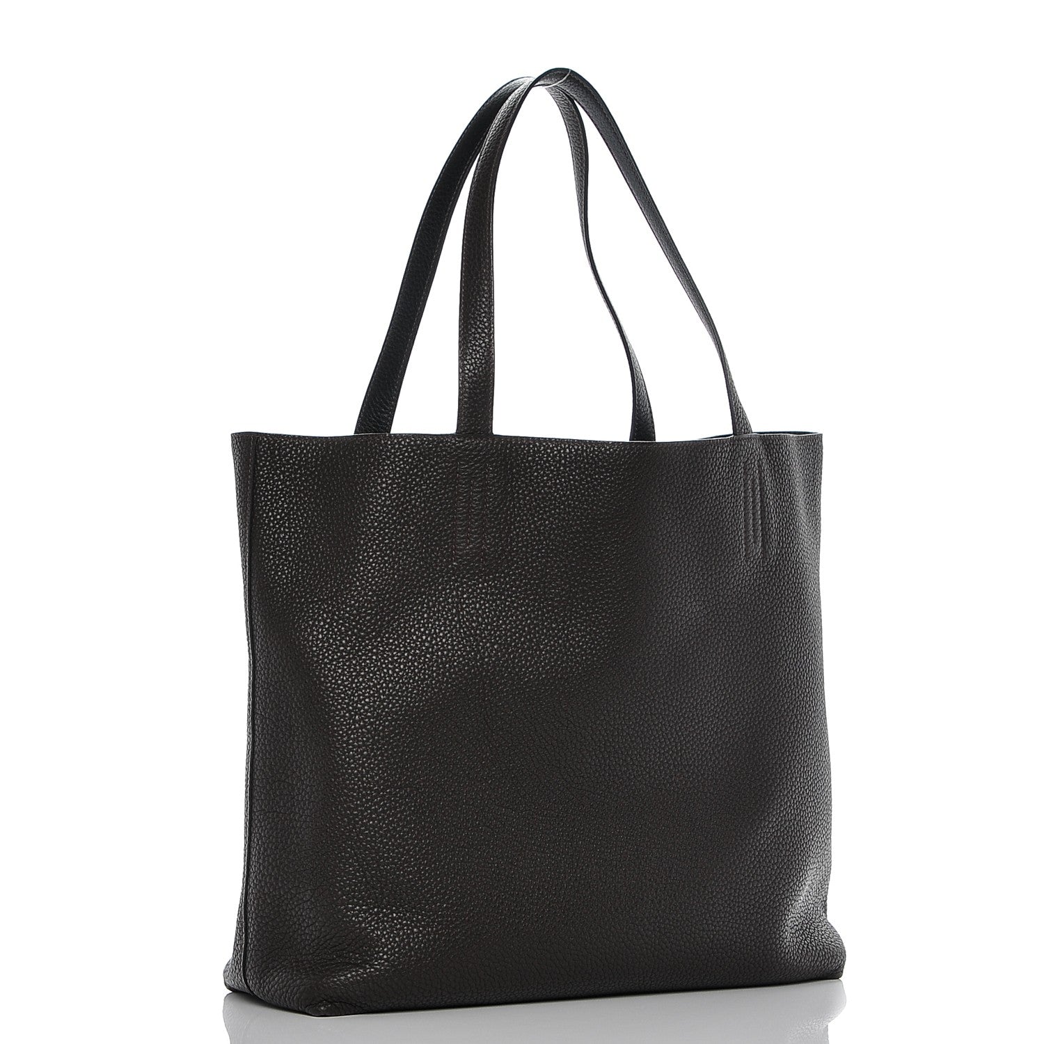 Hermes Taurillon Clemence Double Sens 45 Reversible Tote Black Ebene 3 of 7