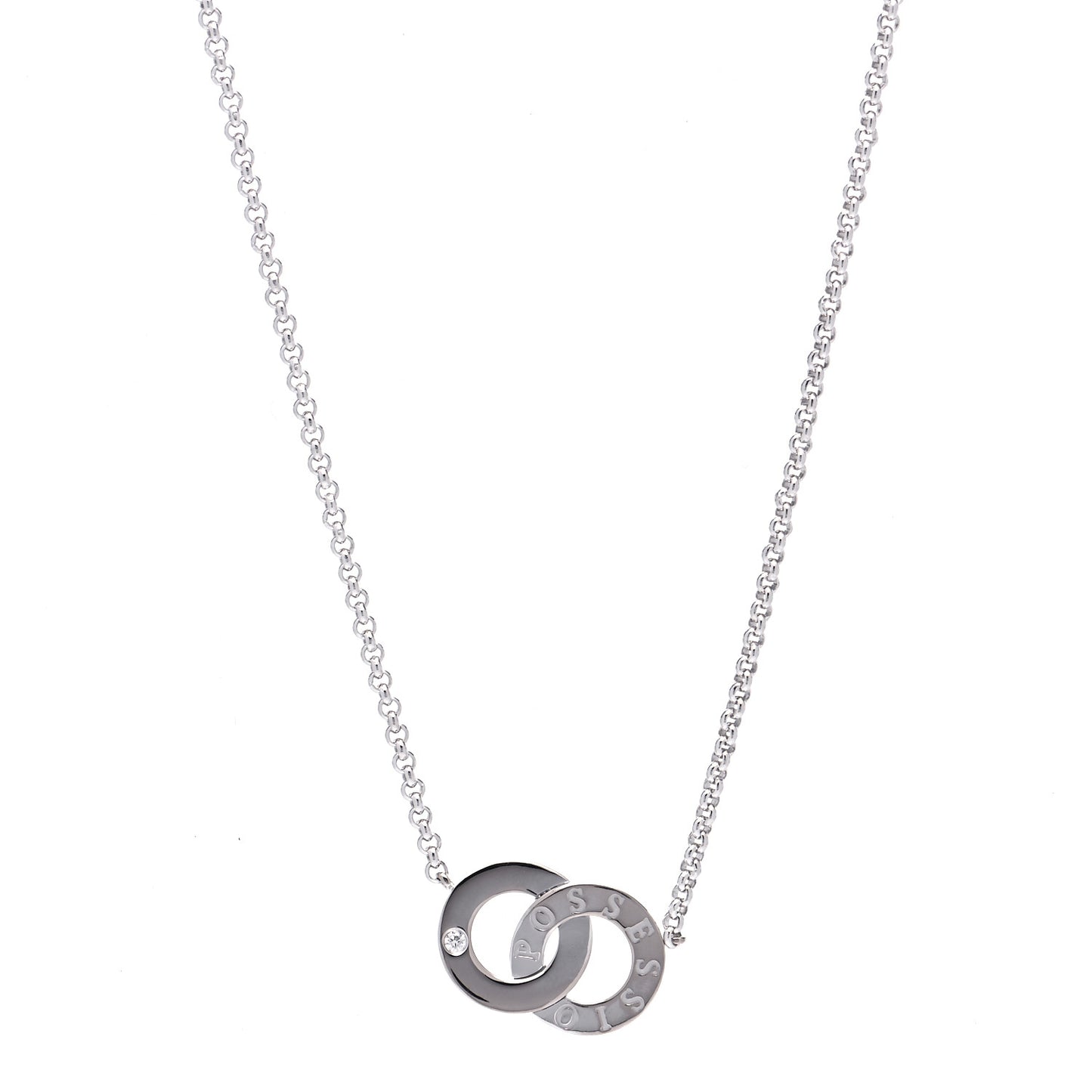 18K White Gold Diamond Possession Toi Moi Pendant Necklace