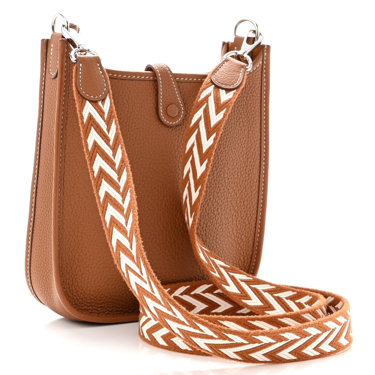 Hermes Taurillon Maurice Amazone Evelyne TPM Gold White 3 of 10
