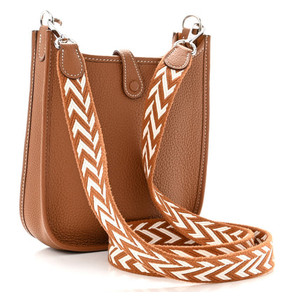 Hermes Taurillon Maurice Amazone Evelyne TPM Gold White 3 of 10