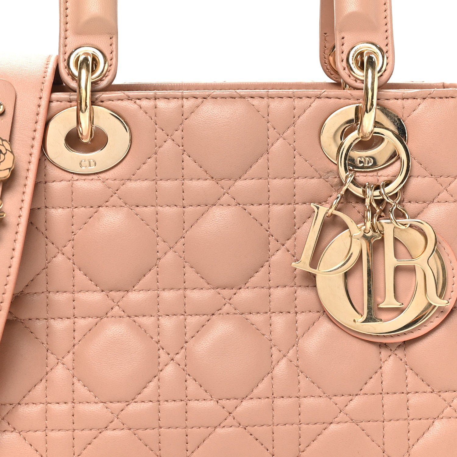 Christian Dior Lambskin Cannage Small My ABCDior Lady Dior Blush