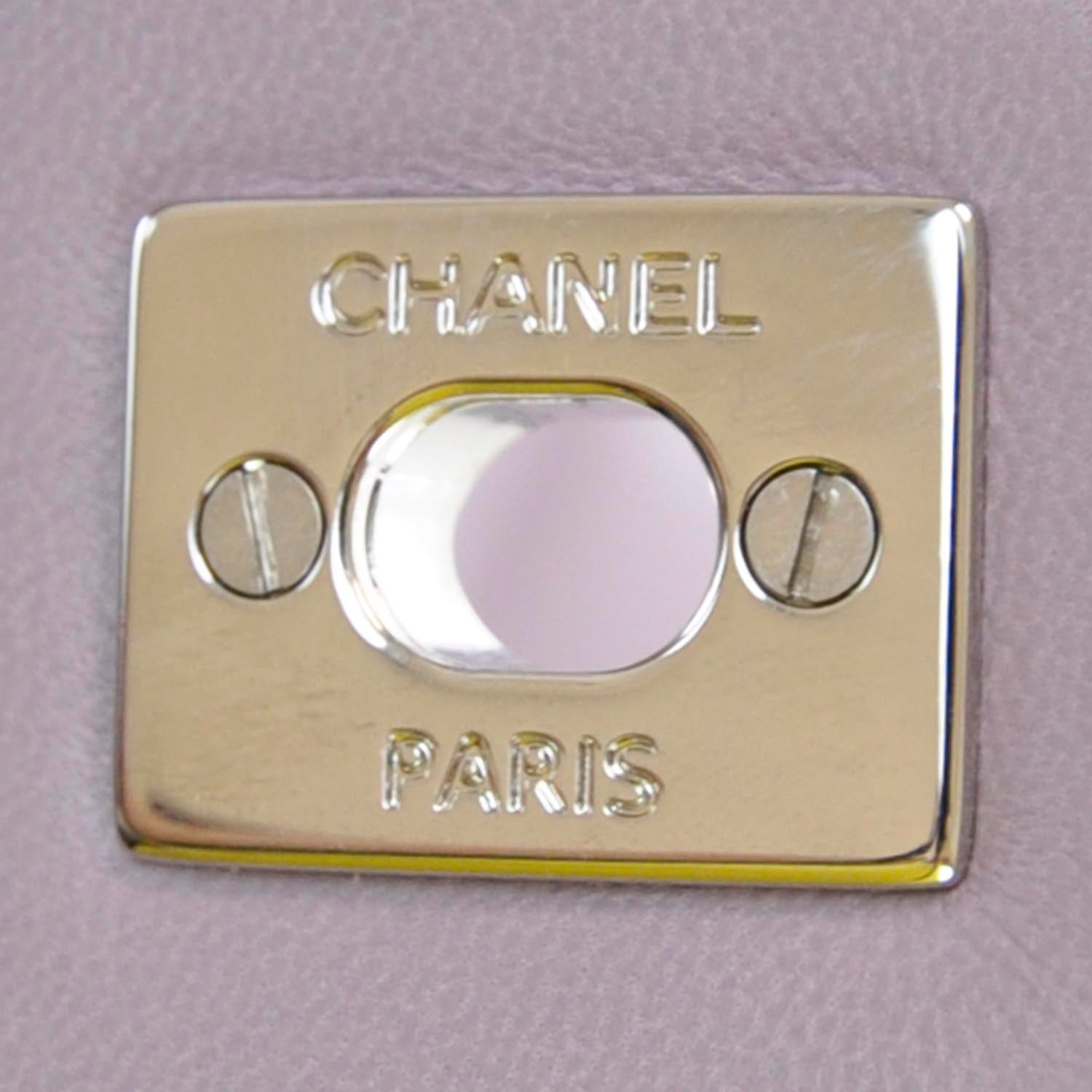 Chanel Lambskin Quilted Jumbo Double Flap Lilac 11 of 12